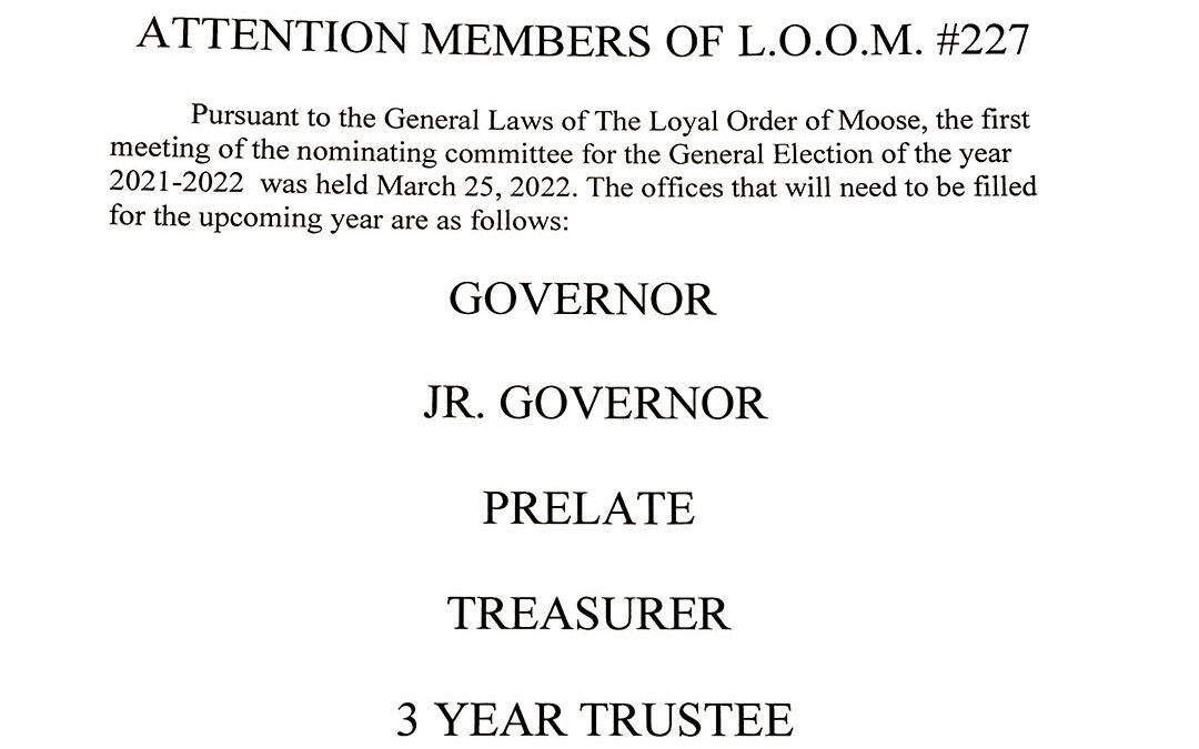 Board of Directors Election April 13, 2022