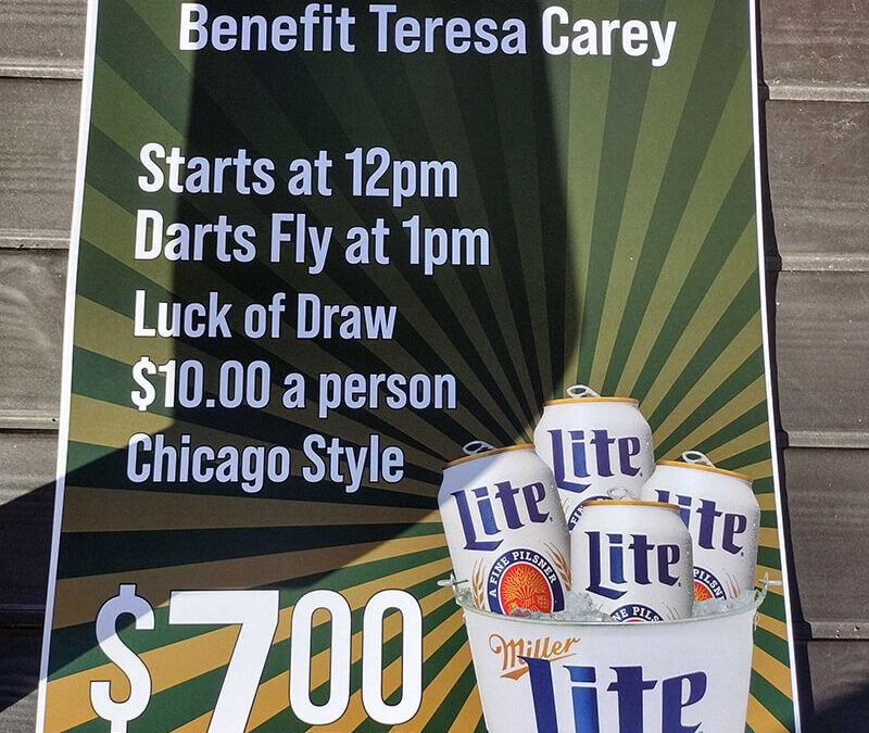 Teresa Cary benefit dart tournament